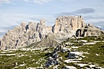 7. Tag - Blick von der Dreizinnenhütte auf die Sextner Dolomiten