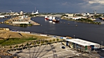 Cruise Center, Baakenhafen und die Norderelbe
